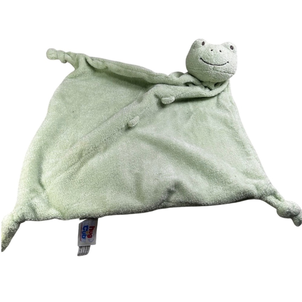 Hug Cub Frog Security Blanket Lovey Green Plush Knotted Corners Build-A-Bear